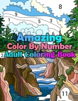 Amazing Color By Number Adult Coloring Book: Large Print Birds, Flowers, Animals and Pretty Patterns (Adult Coloring By Numbers) B08HT5651G Book Cover