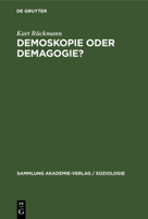 Demoskopie Oder Demagogie?: Zur Meinungsforschung in Der Brd 3112478657 Book Cover