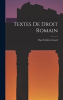 Textes De Droit Romain 1017378843 Book Cover