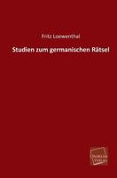 Studien Zum Germanischen Ratsel 3845722274 Book Cover