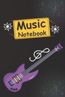 Music Notebook: Pink Guitar on Cover With Cool Interior. 120 Pages 6x9 in Music Manuscript Paper. Space to Write Lyrics and Music Notes. Musicians ... Lyrics and Music: Perfect for Music Lovers 1702777715 Book Cover