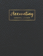 Accounting General Ledger: Black Leather Cover Financial Accounting Ledger for Small Business or Personal, Log, Track Entry Credit, And Debit 6 Column Account Record Book Journal Notebook 1691074284 Book Cover