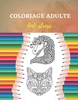 Coloriage Adulte Anti-stress: Coloriage Adulte Animal chat et cheval Anti-stress: Livre de coloriage adulte anti-stress avec 50 dessins et modèles qui soulagent le stress B08GFS1TTW Book Cover