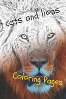 Cats and Lions Coloring Pages: Beautiful Landscapes Coloring Pages, Book, Sheets, Drawings 1090619138 Book Cover