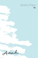 Sketches By Avah: Personalized Teal Doodle Sketchbook (6 x 9 inch) with 110 blank dot grid pages inside - Perfect gift for artistic and creative people 1692384600 Book Cover