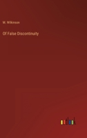 Of False Discontinuity 3368134604 Book Cover