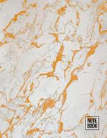 Notebook: Orange Marble Composition Note Book College Ruled Line Paper Texture Style Design 1729655262 Book Cover