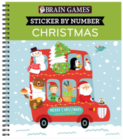 Brain Games - Sticker by Number: Christmas (Kids) 1645584267 Book Cover