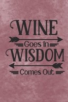 Wine Goes In Wisdom Comes Out: Write your words of wisdom down before the wine makes you forget 1087377846 Book Cover