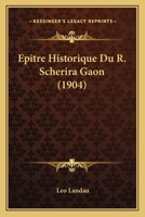 Epitre Historique 1246366568 Book Cover