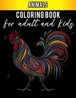 Animals coloring book for adults and kids: Unique Coloring Book with Zentangle & Mandala Animal Patterns B08B7NLYCP Book Cover