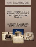 Scalise (Joseph) v. U.S. U.S. Supreme Court Transcript of Record with Supporting Pleadings 1270610430 Book Cover