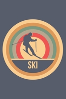 Ski: Retro Vintage Skifahren Notizbuch A5 Liniert 108 Seiten Notizheft - Geschenk f�r Skifahrer 1704239079 Book Cover