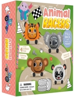 Animal Racers: Includes 4 Pullback Toys & a Coloring Book 1836502273 Book Cover