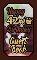 Happy 42nd Birthday Guest Book: 42 Boardgames Celebration Message Logbook for Visitors Family and Friends to Write in Comments & Best Wishes Gift Log (Birth Day Guestbook) 1092716653 Book Cover