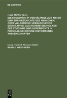 Namen Und Sach-Verzeichni� Zu Carl Ritter's Erdkunde Von Asien: West-Asien. (Zu Band VII. Bis XI. Des Ganzen Werkes), Aus: Die Erdkunde Im Verh�ltni� Zur Natur Und Zur Geschichte Des Menschen, Oder Al 3111056554 Book Cover