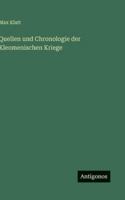 Quellen und Chronologie der Kleomenischen Kriege 3386462324 Book Cover