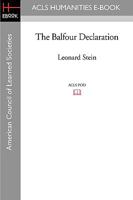 Balfour Declaration 1597404756 Book Cover