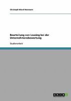 Beurteilung von Leasing bei der Unternehmensbewertung 3638643786 Book Cover