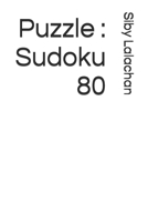 Puzzle : Sudoku 80 B0BJ44W246 Book Cover