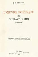 L' Oeuvre Poetique de Gustave Kahn (1859-1936) 270780083X Book Cover