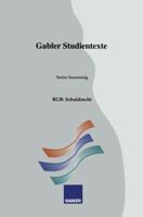 Bgb: Schuldrecht 3409921753 Book Cover