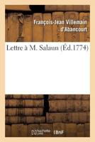 Lettre à M. Salaun 2329166966 Book Cover