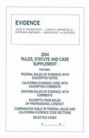 Evidence, 2004 Rules: Statute and Case Supplement 158778680X Book Cover
