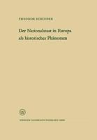 Ansprache Des Ministerprasidenten Dr. Franz Meyers. Der Nationalstaat in Europa ALS Historisches Phanomen 3322981177 Book Cover