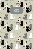 Notes: Cat Journal | Notebook with Black and White Cat Theme | Write In Journal Diary Log Book Gift | 110 Lined Pages 1688937838 Book Cover