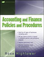 Accounting and Finance Policies and Procedures, (with URL) 0470259620 Book Cover