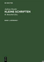 Kleine Schriften 3112682238 Book Cover