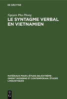 Le Syntagme Verbal En Vietnamien 3112326970 Book Cover