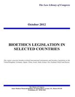 Bioethics Legislation in Selected Countries 1533318662 Book Cover