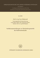 Verfarensentwicklungen Zur Entscheidungstechnik Der Multimomentstudie 3531022156 Book Cover
