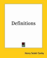 Definitions: Essays in Contemporary Criticism 9354755151 Book Cover