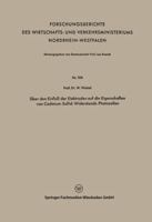 Uber Den Einfluss Der Elektroden Auf Die Eigenschaften Von Cadmium-Sulfid-Widerstands-Photozellen 3663032736 Book Cover