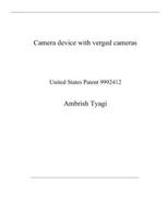 Camera device with verged cameras: United States Patent 9992412 B08QXBW5S4 Book Cover