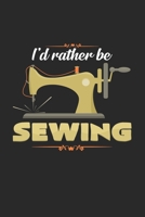 I'd rather be sewing: 6x9 Sewing Machine - dotgrid - dot grid paper - notebook - notes 1087066824 Book Cover