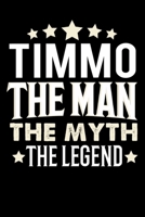 Notizbuch: Timmo The Man The Myth The Legend (120 karierte Seiten als u.a. Tagebuch, Reisetagebuch f�r Vater, Ehemann, Freund, Kumpe, Bruder, Onkel und mehr) 1709881232 Book Cover
