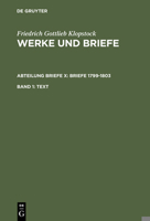 Friedrich Gottlieb Klopstock Werke Und Briefe Historisch-Kritische Ausgabe 3110163845 Book Cover