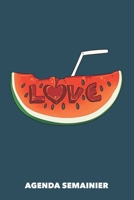 Agenda Semainier: Salutations d'amour estivales A5 manuscrit florale - Carnet hebdomadaire 52 semaines pour les gens à la mode (bleu marine) (French Edition) 1687878145 Book Cover