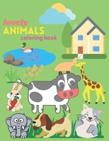 Lovely animals coloring books: adorable and cute coloring book woodland , ocean and farm animals for relaxing and stress relieve B09CTLNWNQ Book Cover