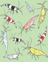 Aquarium Shrimp Pattern Composition Book: 200 Page, 100 Sheet 7.44" X 9.69" Wide Ruled Composition Notebook Journal 1096008521 Book Cover