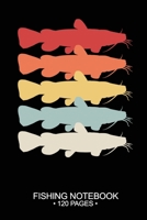 Fishing Notebook 120 Pages: 6"x 9'' Blank Paper Sheets Paperback Log-Book Cool Unique Freshwater Game Fish Saltwater Fly Journal Composition Notes Day Planner Notepad 167781599X Book Cover