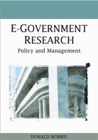 E-government Research: Policy and Management 1599049139 Book Cover