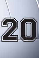 20 Journal: A Volleyball Jersey Number #20 Twenty Notebook For Writing And Notes: Great Personalized Gift For All Players, Coaches, And Fans (Black White Grey Seam Ball Print) 1712156624 Book Cover
