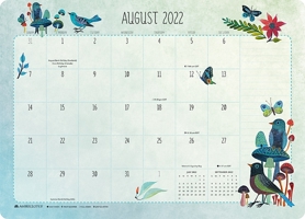 Geninne Zlatkis 2023 Desk Pad Monthly Calendar (17-Month Aug 2022 - Dec 2023, 18.75" x 13.5"): Feathered Friends 163136846X Book Cover