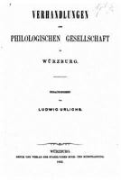 Philologische Gesellschaft in W�rzburg 1530547547 Book Cover