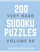 200 Very Hard Sudoku Puzzles Volume 08 1693529599 Book Cover